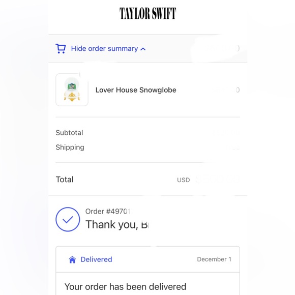 NEW Taylor Swift Lover Snow Globe - Picture 9 of 9